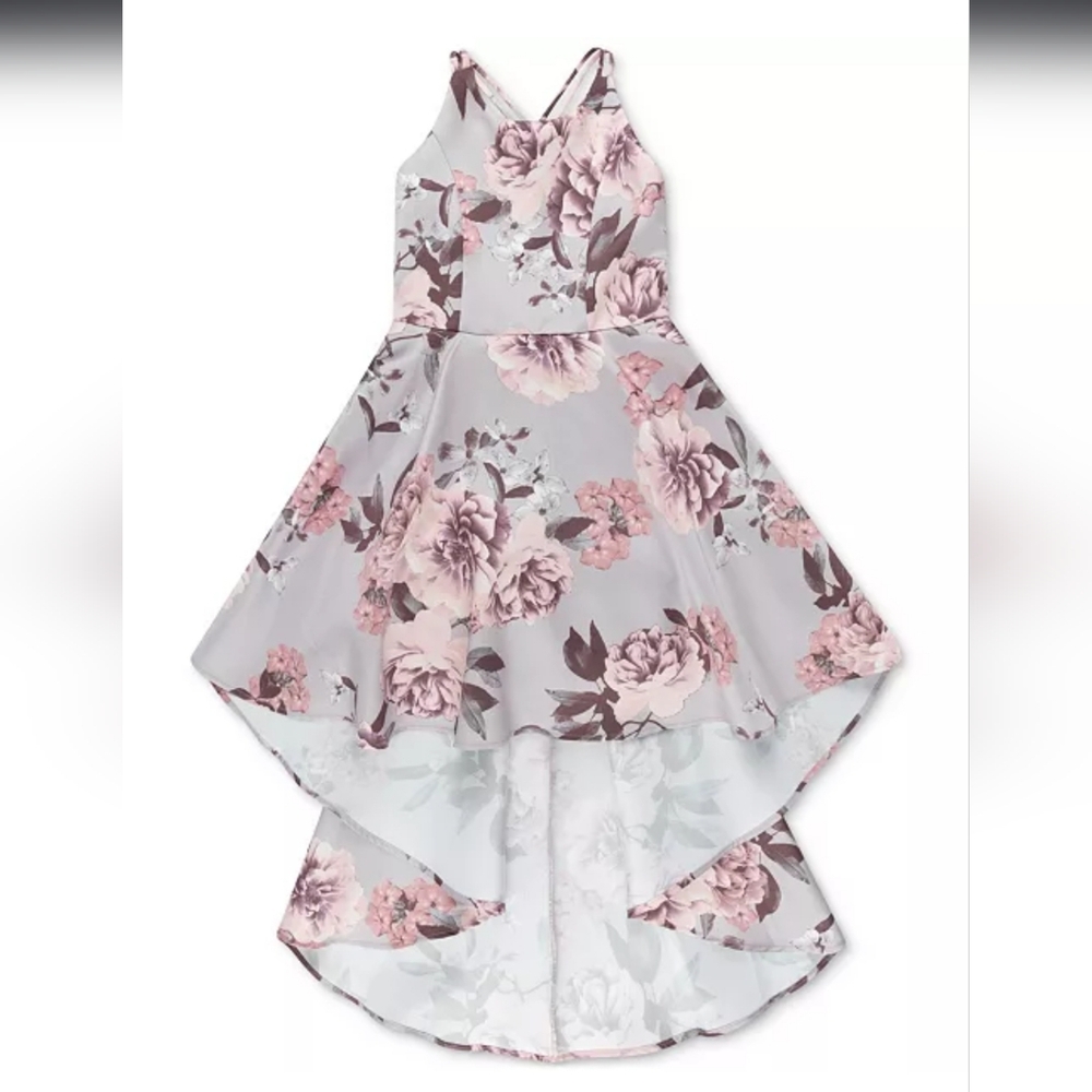 Speechless Kids Floral Pink and White Kids Dress